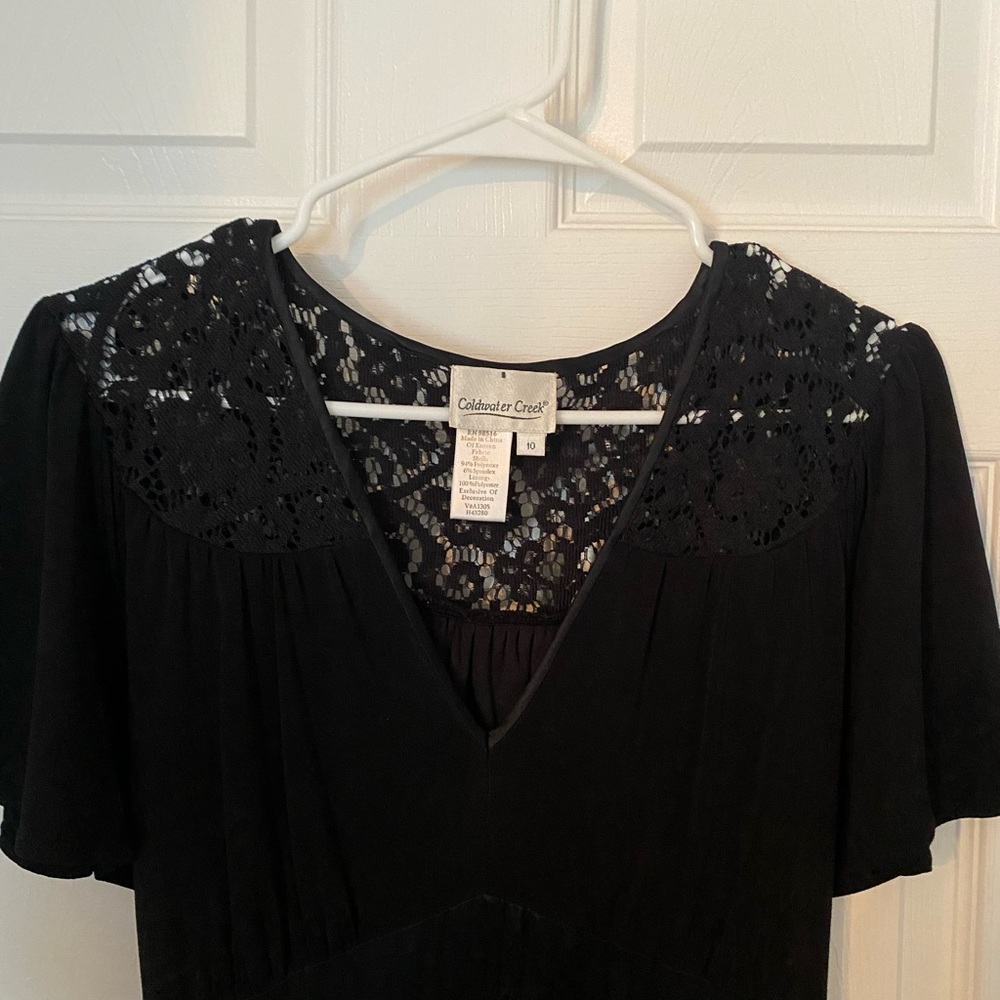 Black Coldwater Creek dress, Size 10 - Picture 3 of 5